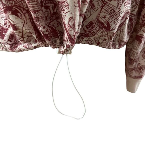 Harry Potter ~ Hogwarts Long Sleeved top~ cinch cord hem ~ size Small - Picture 6 of 13